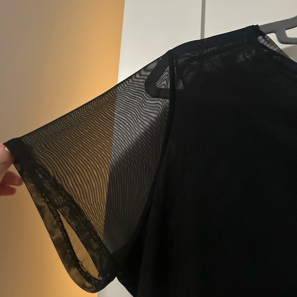 Halogen Black Mesh T-Shirt Size 1X - Picture 2 of 4
